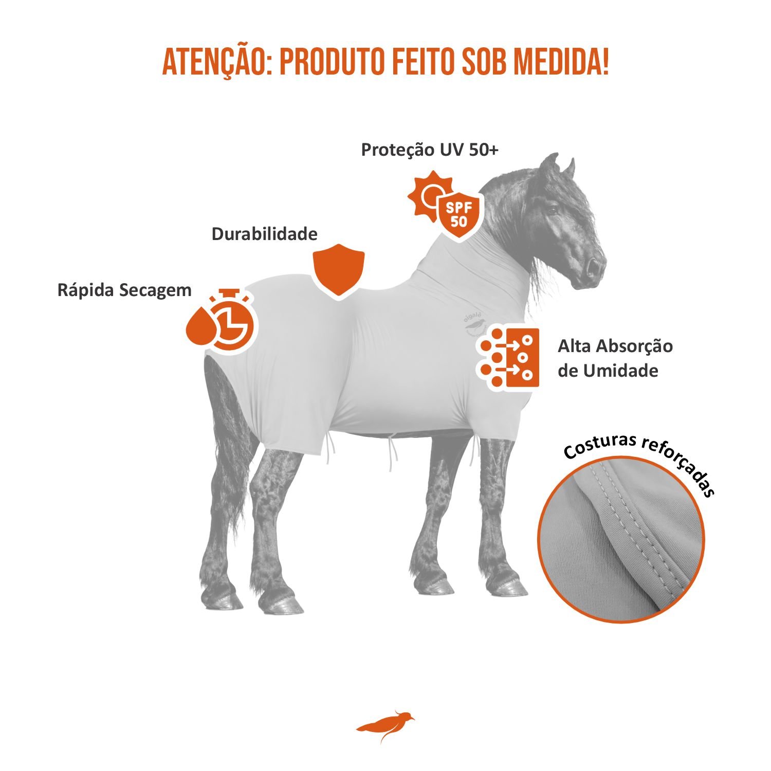 Capa Legging Gola Alta para Percheron (Sob Medida) - Imagem 4